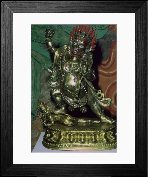 Framed Print : Tibetan gilt-bronze statuette of Vajrapani Framed Print : Tibetan gilt-bronze statuette of Vajrapani
