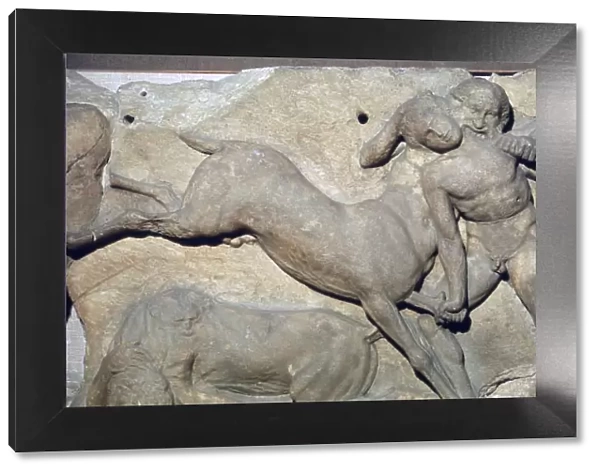 Relief of a centaur and Lapith fighting, The Bassai Sculptures, Temple of Apollo, Bassae, Greece