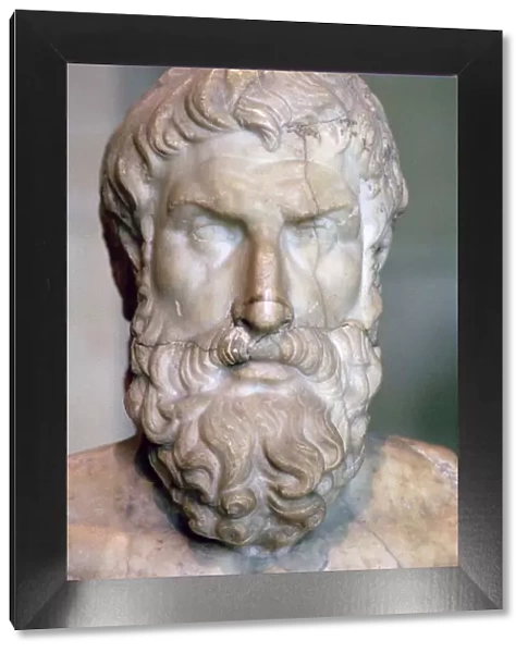 Bust of the Greek philosopher Epicurus, c3rd century BC