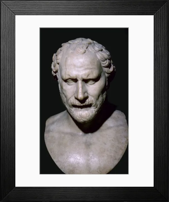 Framed Print : Bust of the Greek statesman Demosthenes, 4th century BC Framed Print : Bust of the Greek statesman Demosthenes, 4th century BC