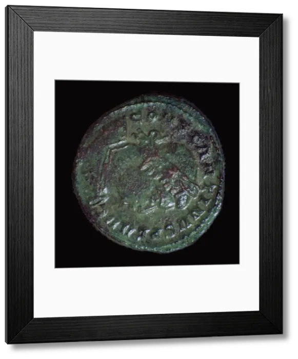 Framed Print : Bronze coin of Constantine I, 3rd century BC Framed Print : Bronze coin of Constantine I, 3rd century BC