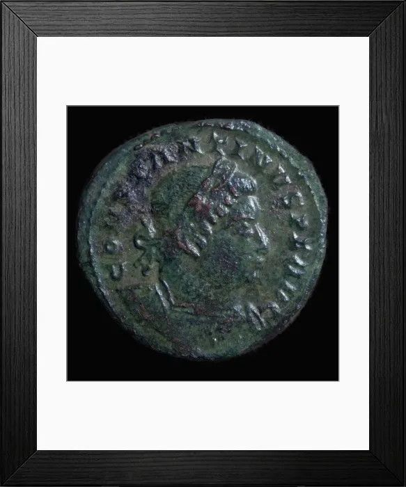 Framed Print : Bronze coin of Constantine I, 4th century Framed Print : Bronze coin of Constantine I, 4th century
