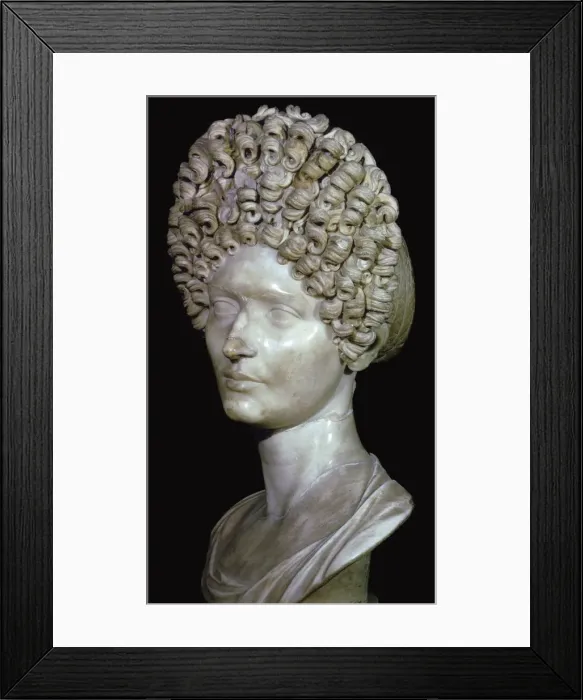 Framed Print : Head of a Roman Lady, 1st century Framed Print : Head of a Roman Lady, 1st century