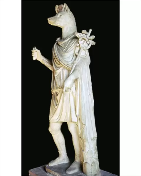 Statue of the dog-headed Romano-Egyptian god Anubis