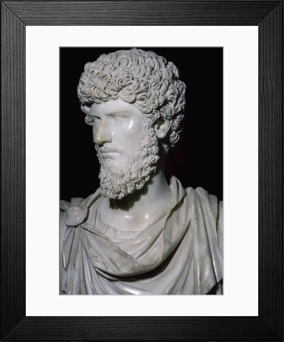 Framed Print : Bust of Lucius Verus, 2nd century Framed Print : Bust of Lucius Verus, 2nd century