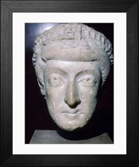 Framed Print : Bust of Theodosius II, 5th century Framed Print : Bust of Theodosius II, 5th century