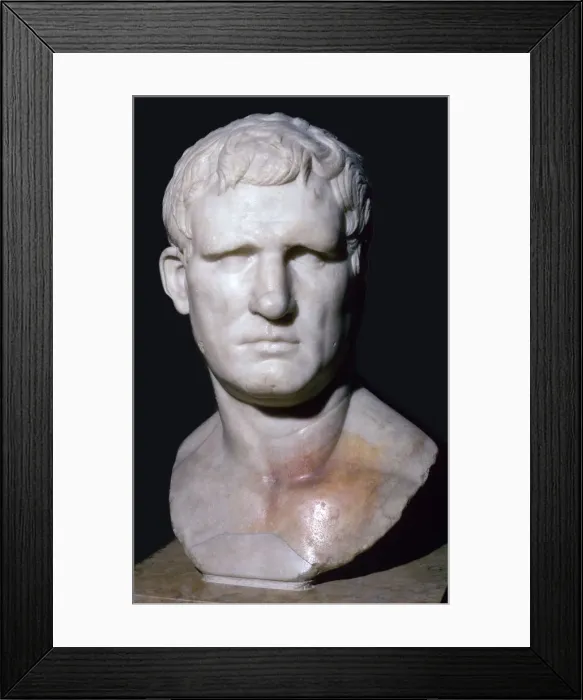 Framed Print : Bust of Agrippa, 1st century BC Framed Print : Bust of Agrippa, 1st century BC