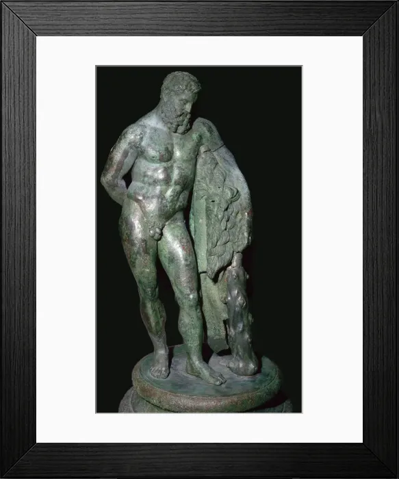 Framed Print : Statuette of Hercules resting Framed Print : Statuette of Hercules resting