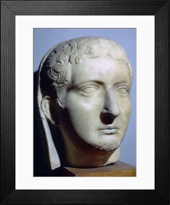 Framed Print : Bust of Tiberius Caesar, 1st century BC Framed Print : Bust of Tiberius Caesar, 1st century BC
