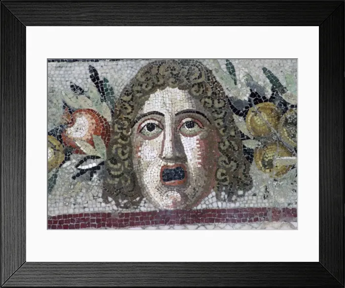 Framed Print : Roman wall mosaic, 1st century Framed Print : Roman wall mosaic, 1st century
