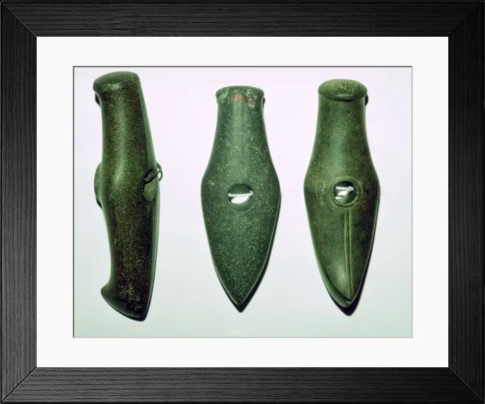 Framed Print : Neolithic stone axes Framed Print : Neolithic stone axes