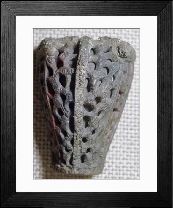 Framed Print : Bronze Viking brooch, c. 8th-11th century Framed Print : Bronze Viking brooch, c. 8th-11th century