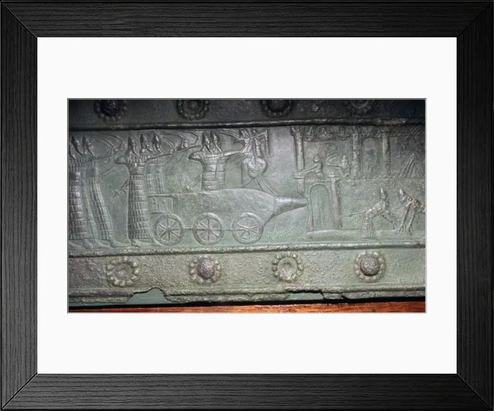 Framed Print : Detail from the Balawat Gates, made for Shalmeneser III, Neo-Assyrian, c858-824BC Framed Print : Detail from the Balawat Gates, made for Shalmeneser III, Neo-Assyrian, c858-824BC