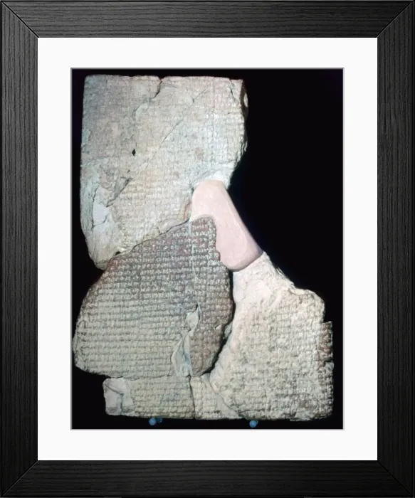 Framed Print : Babylonian story of the flood on a clay tablet, probably from Sippor, Old Babylonian, 1635BC Framed Print : Babylonian story of the flood on a clay tablet, probably from Sippor, Old Babylonian, 1635BC