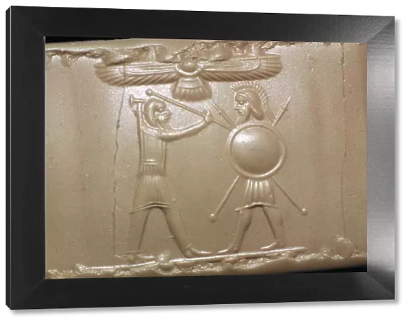 Achaemenid cylinder-seal impression referring to the Greek wars