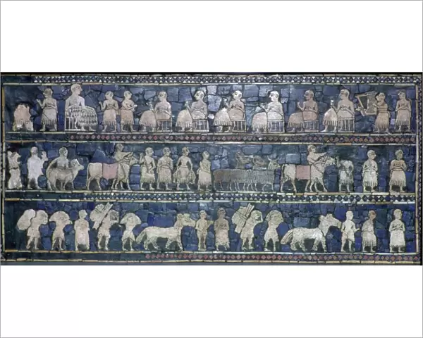 Side of the Sumerian Standard of Ur, southern Iraq, about 2600-2400 BC
