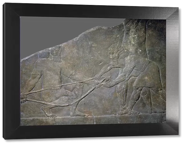 Stone panel from the North Palace of Ashurbanipal, Nineveh, northern Iraq, Neo-Assyrian, c645 BC