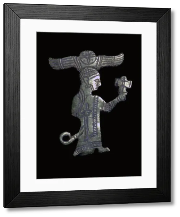 Framed Print : Hittite gold figure of a King or God Framed Print : Hittite gold figure of a King or God