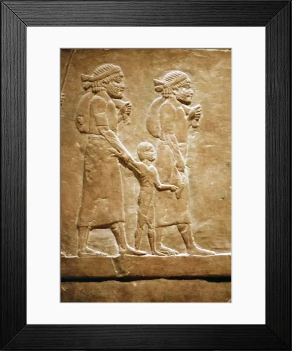 Framed Print : Assyrian relief of refugees Framed Print : Assyrian relief of refugees