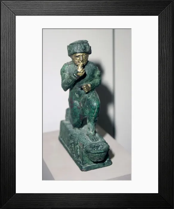 Framed Print : Statuette of a Babylonian worshipper, possibly Hammurabi, dedicated to the God Amurru Framed Print : Statuette of a Babylonian worshipper, possibly Hammurabi, dedicated to the God Amurru