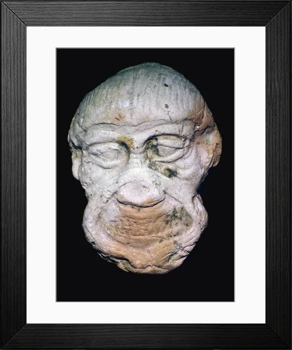 Framed Print : Terracotta head of a demon Framed Print : Terracotta head of a demon