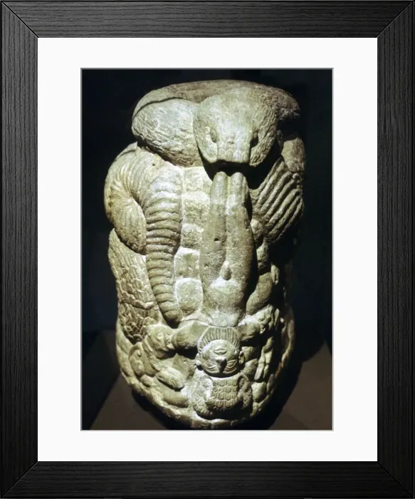 Framed Print : Serpent and Man vase Framed Print : Serpent and Man vase