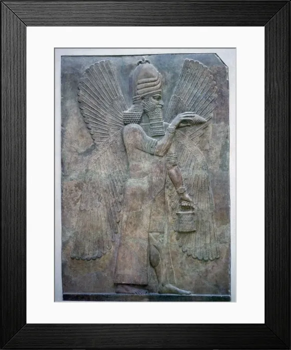 Framed Print : Assyrian relief of a genie protector, from the palace of Sargon II at Khorsabad Framed Print : Assyrian relief of a genie protector, from the palace of Sargon II at Khorsabad