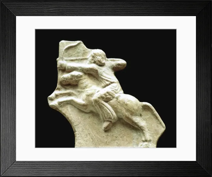 Framed Print : Scythian depiction of an archer on horseback Framed Print : Scythian depiction of an archer on horseback