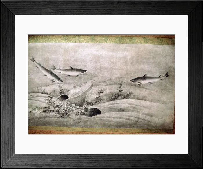 Framed Print : Japanese painting of fish Framed Print : Japanese painting of fish