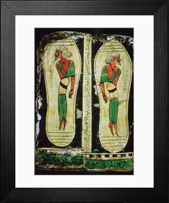 Framed Print : Semitic prisoners painted under a mummy-cases feet Framed Print : Semitic prisoners painted under a mummy-cases feet