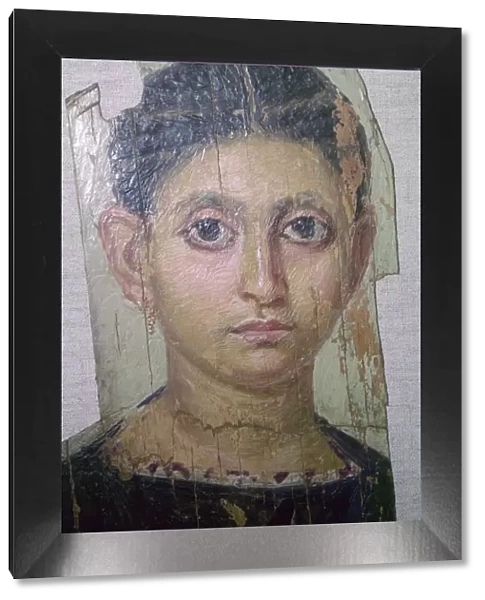 Egyptian funerary portrait of a young woman