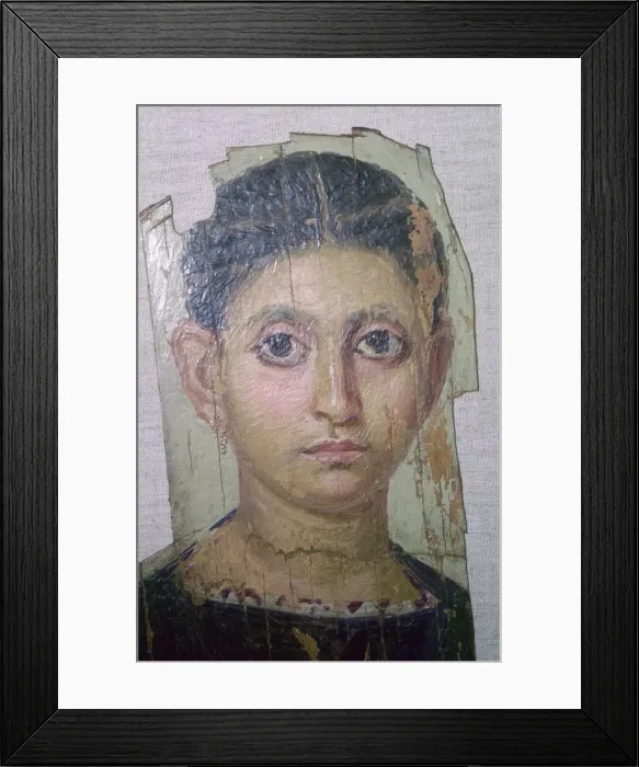 Framed Print : Egyptian funerary portrait of a young woman Framed Print : Egyptian funerary portrait of a young woman