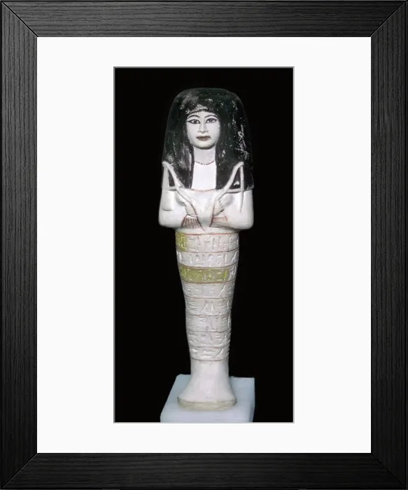 Framed Print : Egyptian painted limestone shabti Framed Print : Egyptian painted limestone shabti