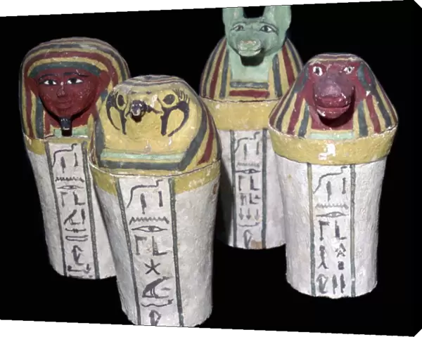 Egyptian set of four canopic jars
