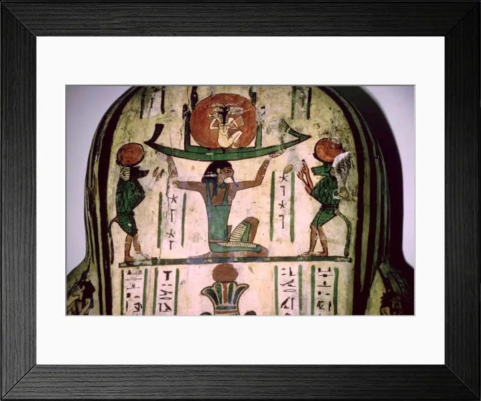 Framed Print : Ancient Egyptian hieroglyphs from inside a mummy-case Framed Print : Ancient Egyptian hieroglyphs from inside a mummy-case