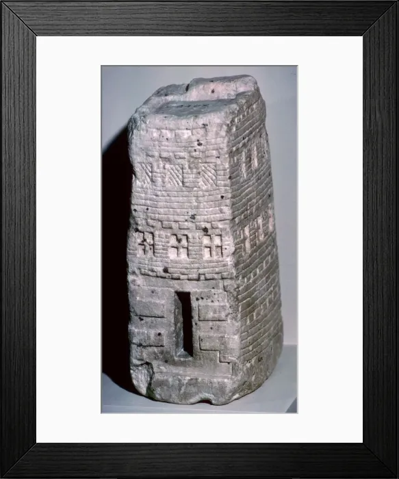 Framed Print : Limestone model of an ancient Egyptian house Framed Print : Limestone model of an ancient Egyptian house