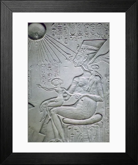 Framed Print : Nefertiti and two of her daughters Framed Print : Nefertiti and two of her daughters