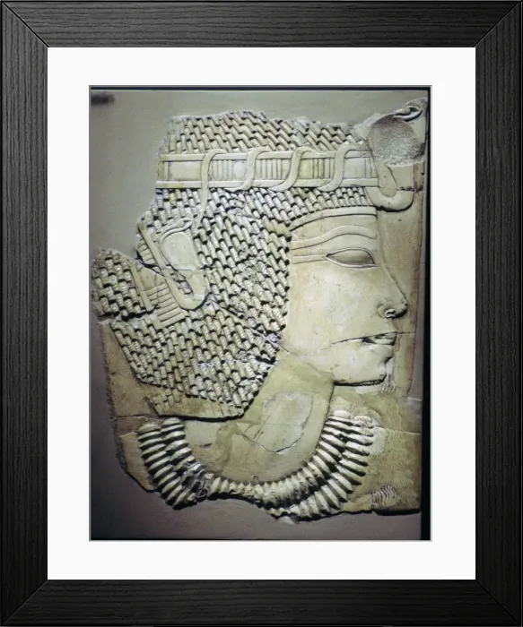 Framed Print : Egyptian relief of a pharaoh