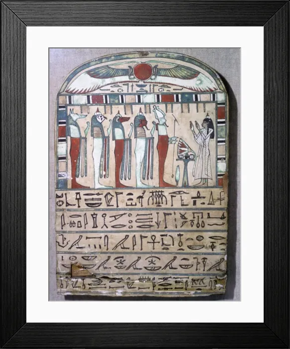 Framed Print : Egyptian funerary slab of Meresimen Framed Print : Egyptian funerary slab of Meresimen