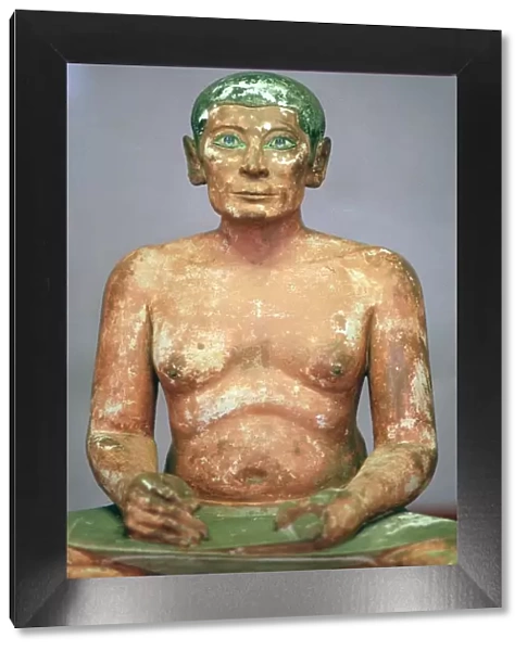 Egyptian seated scribe model