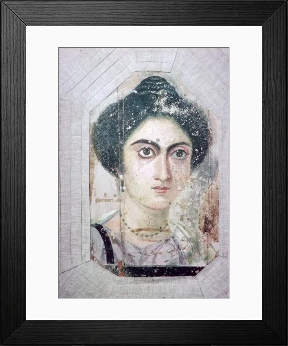 Framed Print : Roman period Egyptian portrait of a woman Framed Print : Roman period Egyptian portrait of a woman