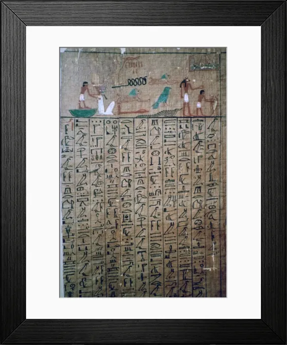 Framed Print : Egyptian hieroglyphs from a Book of the Dead Framed Print : Egyptian hieroglyphs from a Book of the Dead