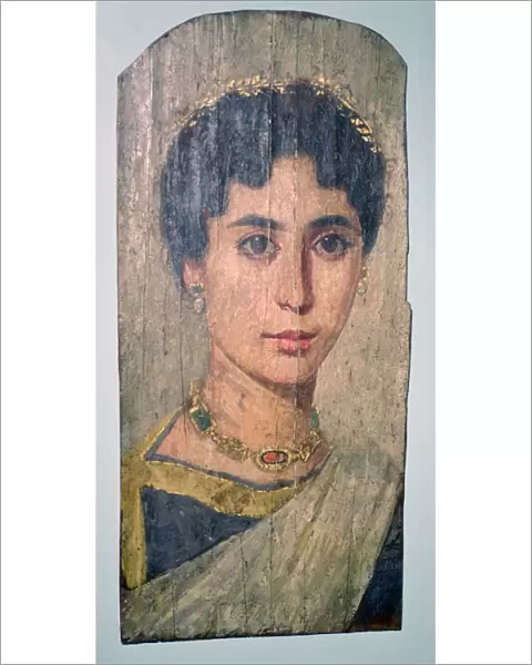 Gilded Egyptian portrait of a woman, 2nd century BC