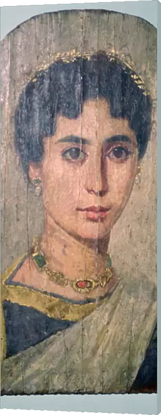 Gilded Egyptian portrait of a woman, 2nd century BC