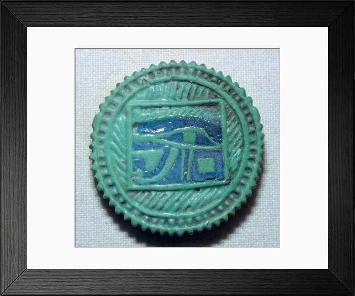 Framed Print : Egyptian faience amulet Framed Print : Egyptian faience amulet