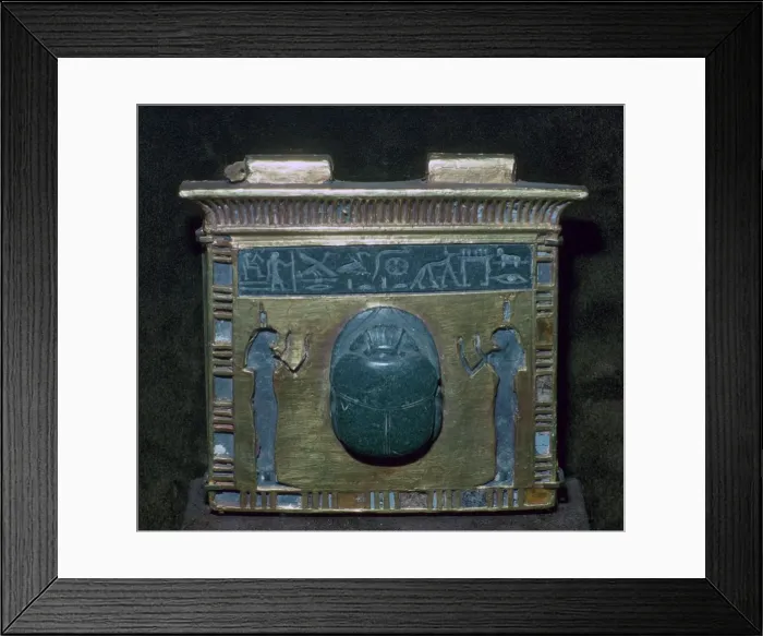 Framed Print : Egyptian gold pectoral with scarab Framed Print : Egyptian gold pectoral with scarab