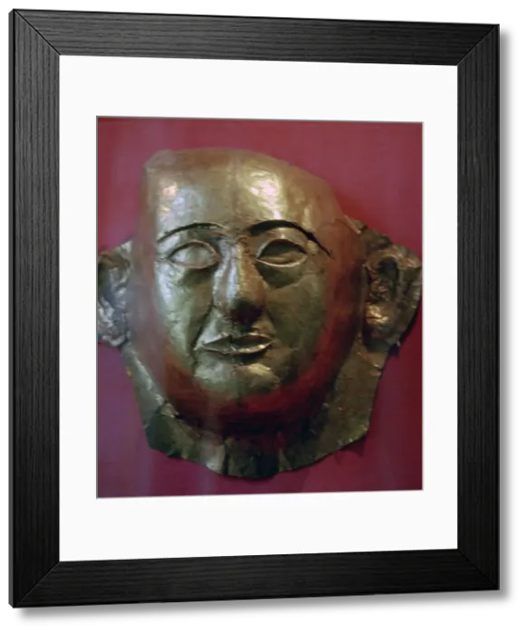 Framed Print : Egyptian gold death mask of Prince Khaemweset, 13th century BC Framed Print : Egyptian gold death mask of Prince Khaemweset, 13th century BC