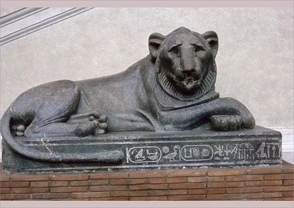 Egyptian sculpture of a lion