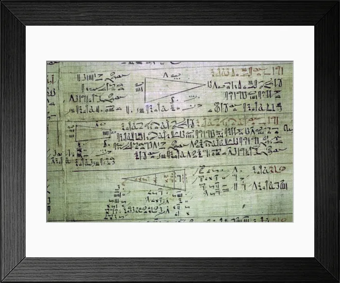 Framed Print : Rhind Mathematical Papyrus, from Thebes, Egypt, c1550 BC Framed Print : Rhind Mathematical Papyrus, from Thebes, Egypt, c1550 BC