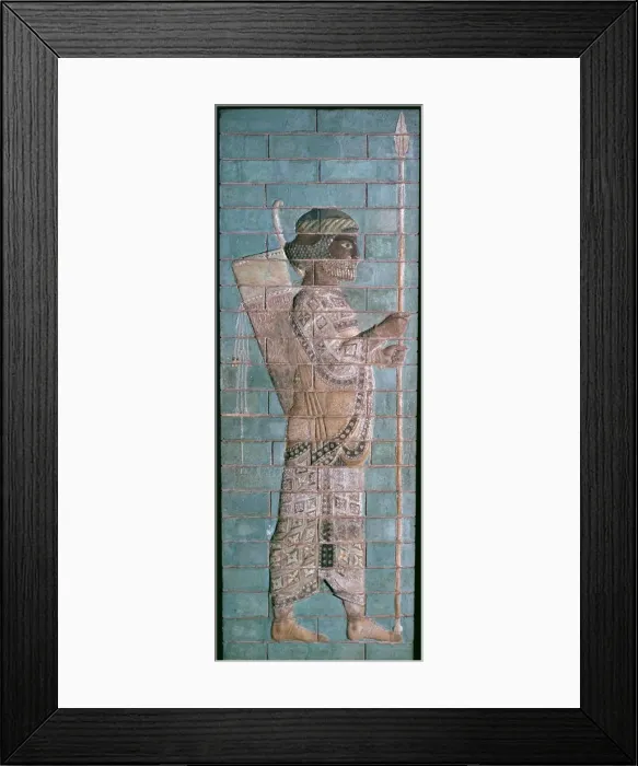Framed Print : Persian enamelled brick archer, 6th century BC Framed Print : Persian enamelled brick archer, 6th century BC